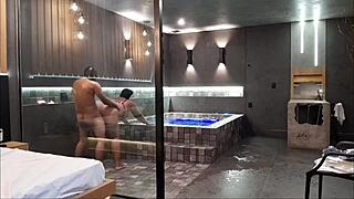 Luxury motel tempts friend's eager asshole