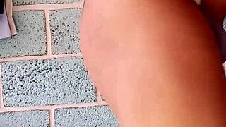 shiny blue panties tease from lover's secret drawer