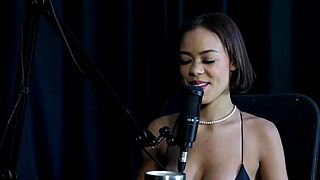 Alice vasconcelos teases see-through red in safada casting interview full of brazilian putaria