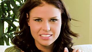 shaved brunette gets the best massage turning into cowgirl riding and doggystyle cum covered fuck