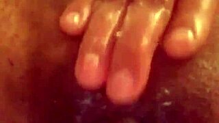 latina rubs big ass while masturbating in bathroom