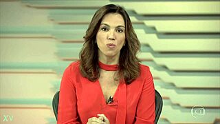 ana paula araujo's sexy brazilian curves shine red hot on bom dia brasil