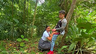 mexican schoolgirl teen sneaks public fuck with stranger post class uniform on