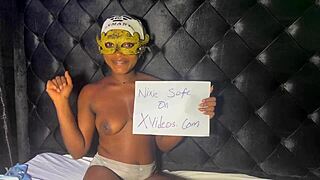 Ebony teen pornstar spreads wet pussy for intense african black sex verification