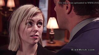 Two Slaves Take Anal in Brutal Threesome Pound!