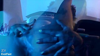 Close-Up Latina Goddess Emilly's Sweet Tasty Feet Licked in Nylon POV