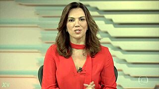 ana paula araujo's sexy brazilian curves shine red hot on bom dia brasil