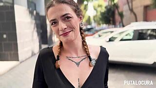 putalocura catches sexy tattooed spanish malafalda bent over for guarro creampie doggystyle outdoor public