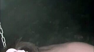 french milf slave humiliated at gloryhole sucking cumshots in public outdoor flash