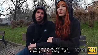 Hunt4k Redhead Stranger's Big Tits Bounce In Outdoor Pickup Fuck