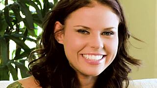 shaved brunette gets the best massage turning into cowgirl riding and doggystyle cum covered fuck