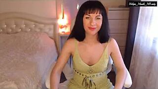 Sexy brunette jessy helga muah's perky tits and sweet pussy striptease fingering