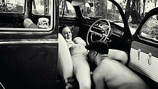 retro anal interracial fuck in classic beetle car 🚗💦