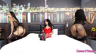 Three Trannies Go Wild in Anal Bareback Backstage Teaser!