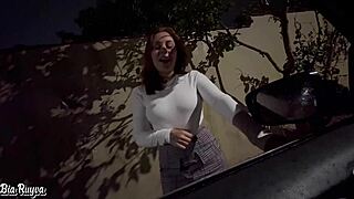 WHOA! HOT LATINA PROSTITUTE SUCKS MONSTER COCK OUTDOORS WITH THIS BELIEVER!