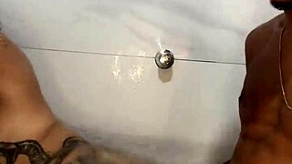 damn that quick bathroom pound with morena's huge ass ends in hot facial cum blast