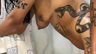 damn that quick bathroom pound with morena's huge ass ends in hot facial cum blast