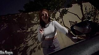 WHOA! HOT LATINA PROSTITUTE SUCKS MONSTER COCK OUTDOORS WITH THIS BELIEVER!