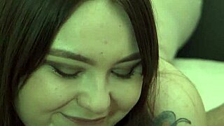 cum leaks from pussy as she strap-on pounds him chastity locked