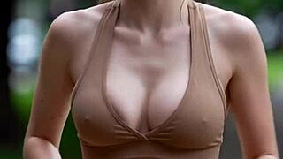 Slutty Runners Flash Perfect Tits Publicly in Wild Compilation