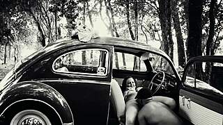 retro anal interracial fuck in classic beetle car 🚗💦