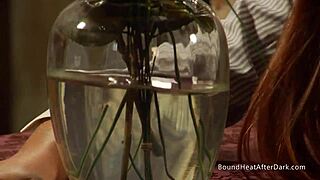 Submissive Lesbian Slaves Moan Loud from Mistress Strapon Pounding!