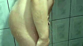 amateur teen showers flaunting ass and pussy prepping for rough fuck part 1