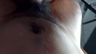 Stepsister's oiled tits jerked russian style with coconut oil