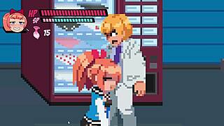 Lewd city girls spank asses in garter belts while giving sloppy blowjobs with stockings