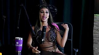 Casal Fada Prazeres tries anal and pussy first time at swing house in sheer red Halloween