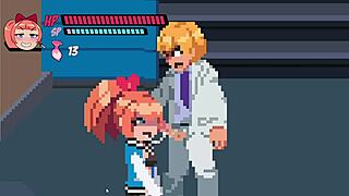 Lewd city girls spank asses in garter belts while giving sloppy blowjobs with stockings