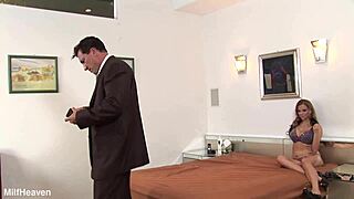 Blonde milf mommy in fishnets, you gaping her shaved pussy after deepthroat blowjob?