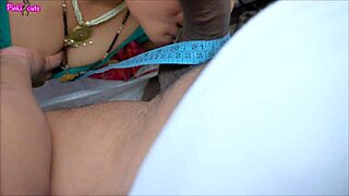 indian bahu measures up then gets her hairy tight pussy pounded by sasur ji