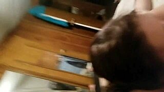 gf gives homemade throat therapy on small cock 😋💦