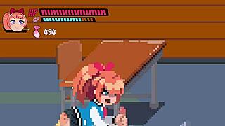 Lewd city girls spank asses in garter belts while giving sloppy blowjobs with stockings