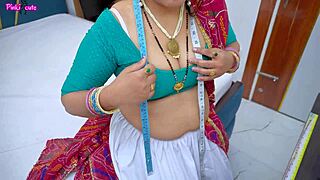 indian bahu measures up then gets her hairy tight pussy pounded by sasur ji