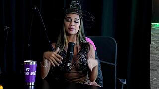 Casal Fada Prazeres tries anal and pussy first time at swing house in sheer red Halloween