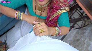 indian bahu measures up then gets her hairy tight pussy pounded by sasur ji