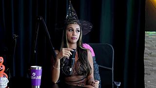 Casal Fada Prazeres tries anal and pussy first time at swing house in sheer red Halloween