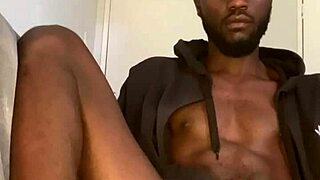 Stepson strokes huge cock furiously while fantasizing about stepmom's shaved pussy solo