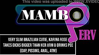 very slim brazilian cutie karina rose endures dicks bigger than her arm in dap pissing anal atm 4on1 with slim monster cocks