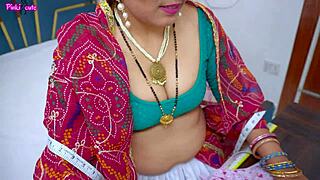 indian bahu measures up then gets her hairy tight pussy pounded by sasur ji