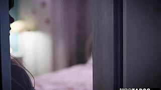 Chubby teen seduces stepmom's big cock boyfriend for fat ass fuck