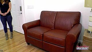 Busty Brunette Kay Lee Deepthroats Cock Before Pussy Gets Deeply Pounded and Filled with Cum