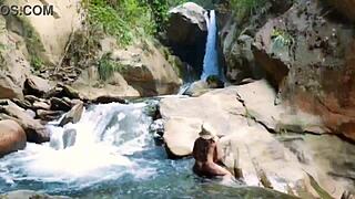 WOW lilyan the sexy latina NAKED and HOT in river!