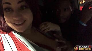 outside the car horny redhead kendra lee gags on rome majors monster cock publicly