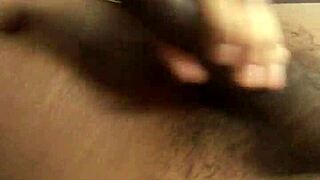 massaging my throbbing long strong dick feels so good