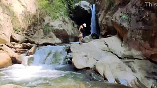 WOW lilyan the sexy latina NAKED and HOT in river!