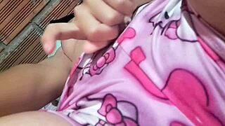 While her boyfriend stays away she takes his hot load deep in her soaking wet pussy