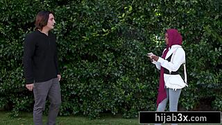 Indian Muslim teen hunts big white dick for wild interracial pussy adventure